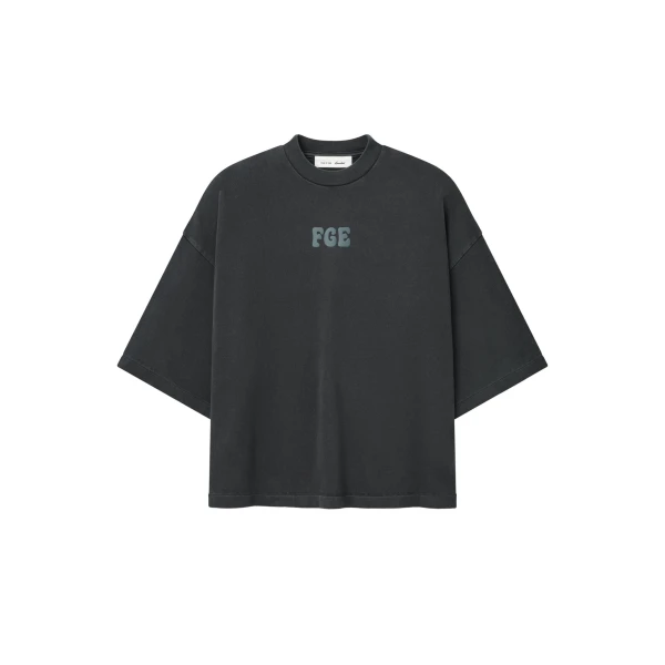 Essentials Heavy Jersey Merch Tee Boxy Fit in Washed Iron Grey