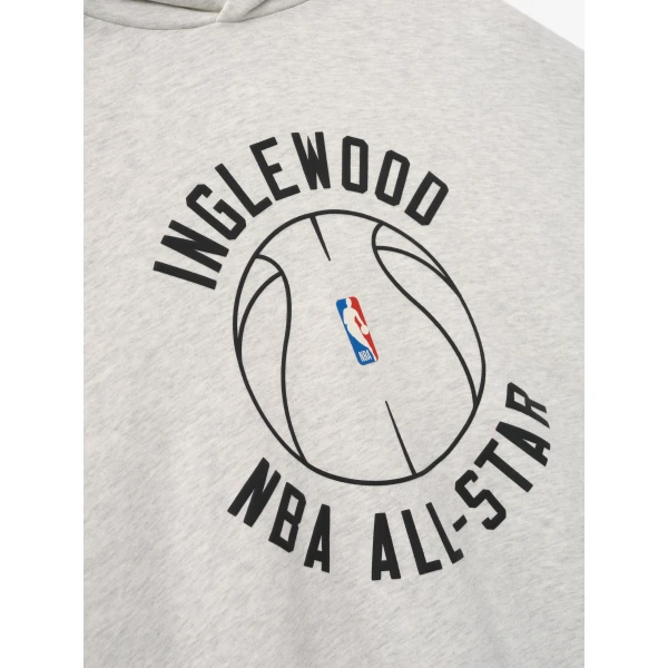 Fear of God Essentials Inglewood x All Star Weekend 2026 90s Hoodie in Oatmeal Heather | Sweatshirts | Luxury Shoes 