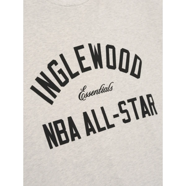 Fear of God Essentials Inglewood x All Star Weekend 2026 90s Tee in Oatmeal Heather | T-shirts & vests | Luxury Shoes 