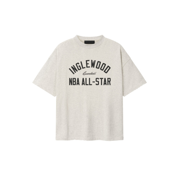 Fear of God Essentials Inglewood x All Star Weekend 2026 90s Tee in Oatmeal Heather | Luxury Shoes 