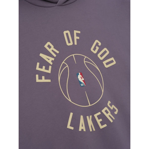 Fear of God Essentials Lakers x Barkley Hendricks 90s Hoodie in Cadet | Sweatshirts | Luxury Shoes 