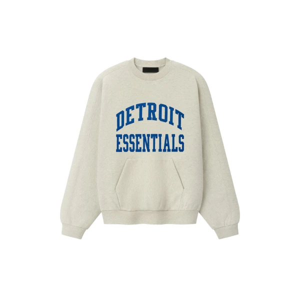 Fear of God Essentials Lions 90s Relaxed Crewneck in Marble Heather | Luxury Shoes 