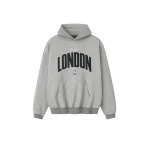 Fear of God Essentials London 90s Hoodie in Concrete Heather | Luxury Shoes 