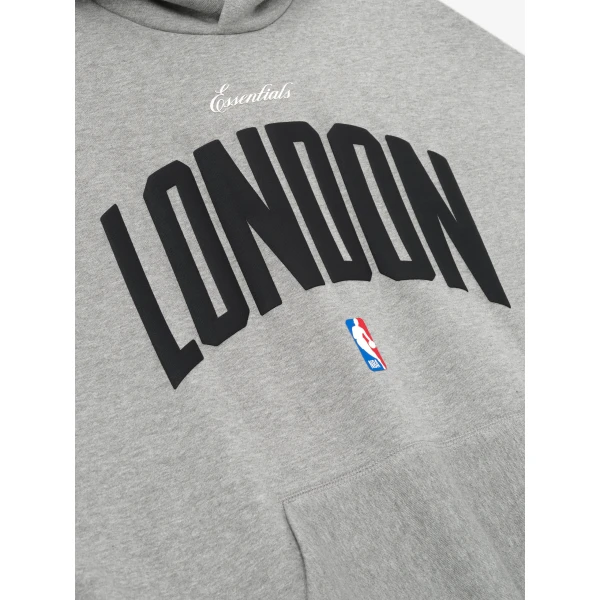 Fear of God Essentials London 90s Hoodie in Concrete Heather | Sweatshirts | Luxury Shoes 