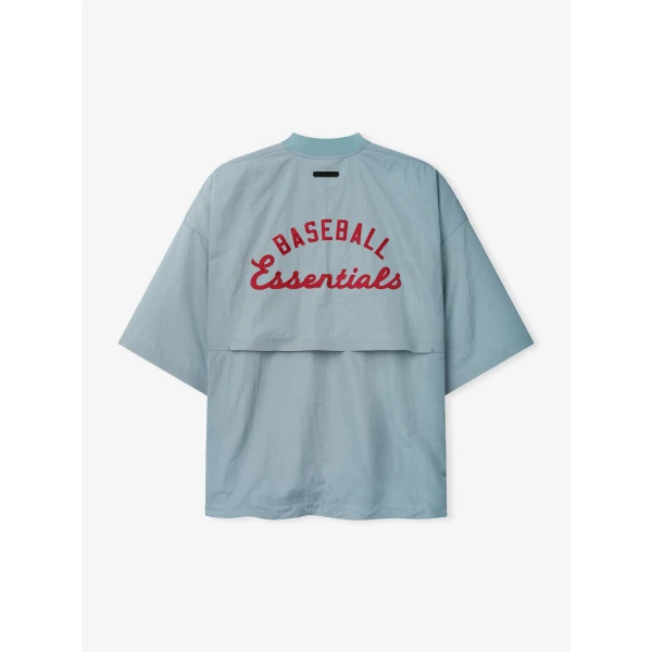 Fear of God Essentials MLB 3/4 Sleeve Pullover in Stone Blue | Sweatshirts | Luxury Shoes 
