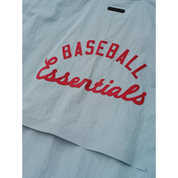 Fear of God Essentials MLB 3/4 Sleeve Pullover in Stone Blue | Sweatshirts | Luxury Shoes 
