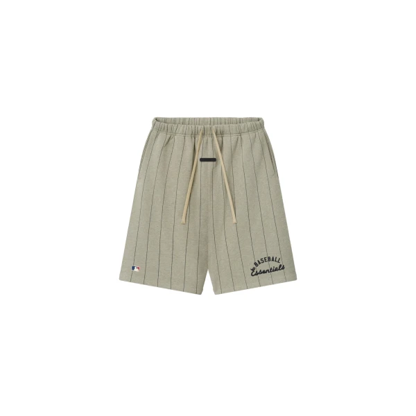 Fear of God Essentials MLB 90s Sweatshort in Seal Heather with Black Pinstripes | Luxury Shoes 