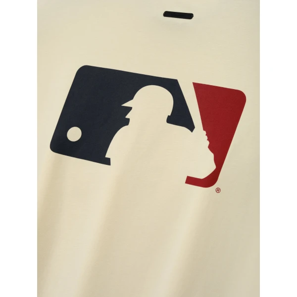 Fear of God Essentials MLB Boxy Long Sleeve Tee in Oat | T-shirts & vests | Luxury Shoes 