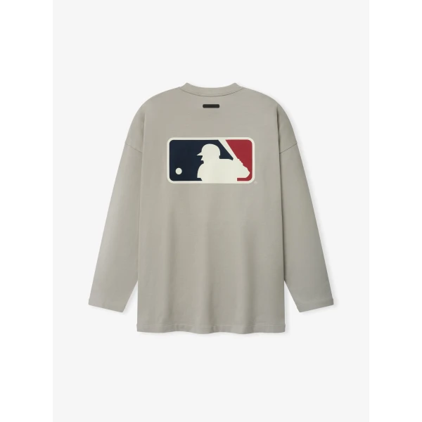 Fear of God Essentials MLB Boxy Long Sleeve Tee in Seal | T-shirts & vests | Luxury Shoes 