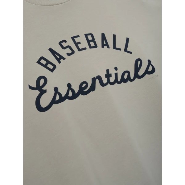 Fear of God Essentials MLB Boxy Long Sleeve Tee in Seal | T-shirts & vests | Luxury Shoes 