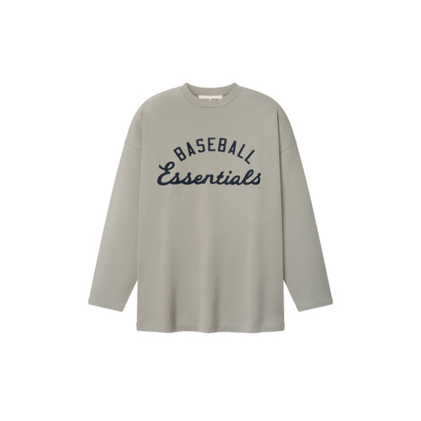 Fear of God Essentials MLB Boxy Long Sleeve Tee in Seal | Luxury Shoes 