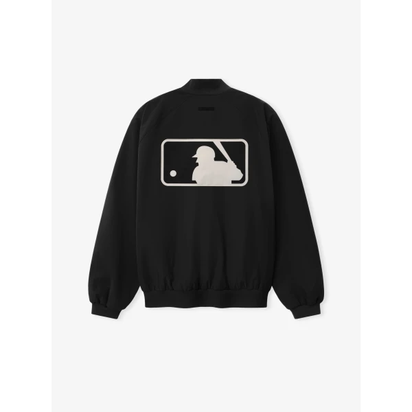 Fear of God Essentials MLB Full Zip Bomber in Black | Men Jackets | Luxury Shoes 