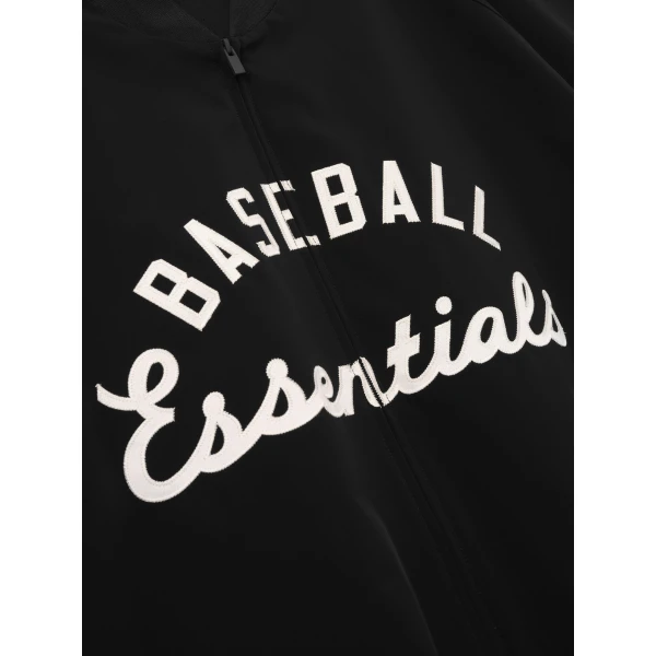 Fear of God Essentials MLB Full Zip Bomber in Black | Men Jackets | Luxury Shoes 
