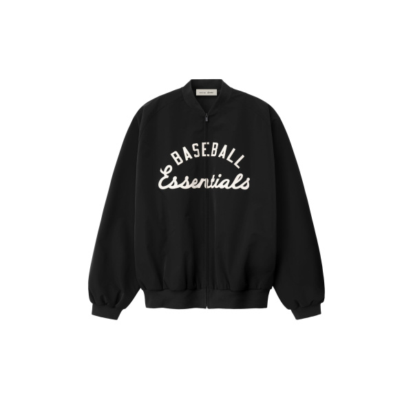 Fear of God Essentials MLB Full Zip Bomber in Black | Luxury Shoes 