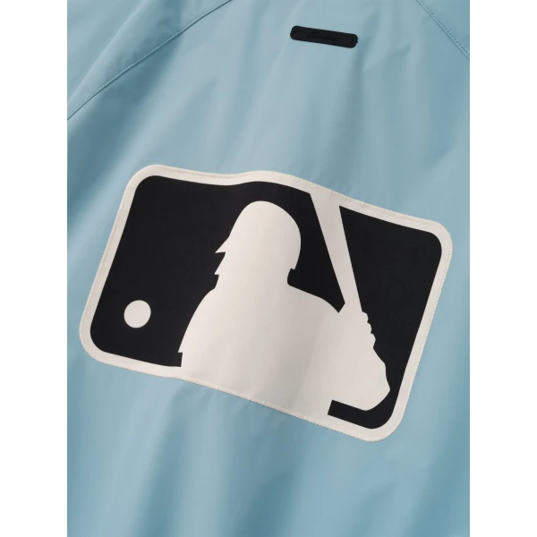 Fear of God Essentials MLB Full Zip Bomber in Stone Blue | Men Jackets | Luxury Shoes 
