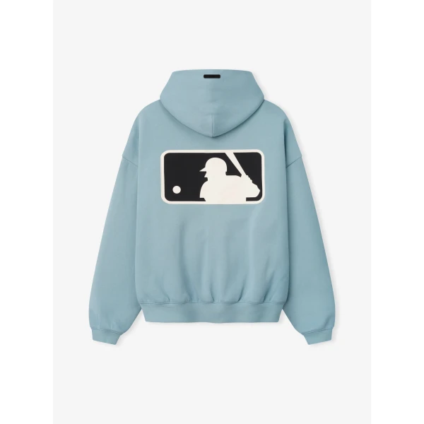 Fear of God Essentials MLB Full Zip Sport Hoodie in Stone Blue | Sweatshirts | Luxury Shoes 