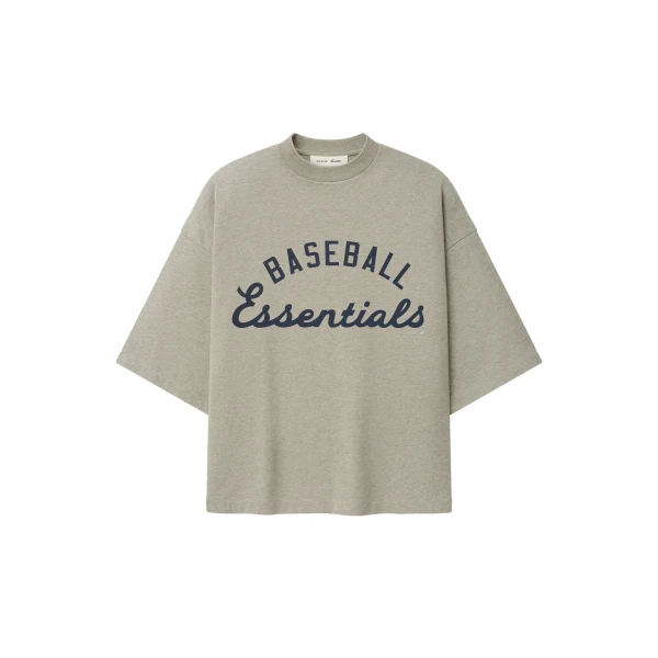 Fear of God Essentials MLB Merch Tee in Seal Heather | Luxury Shoes 