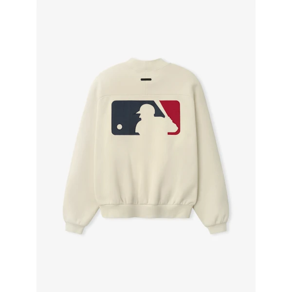 Fear of God Essentials MLB Sport Crewneck in Oat | Sweatshirts | Luxury Shoes 