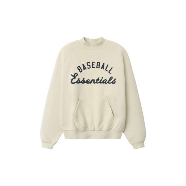 Fear of God Essentials MLB Sport Crewneck in Oat | Luxury Shoes 