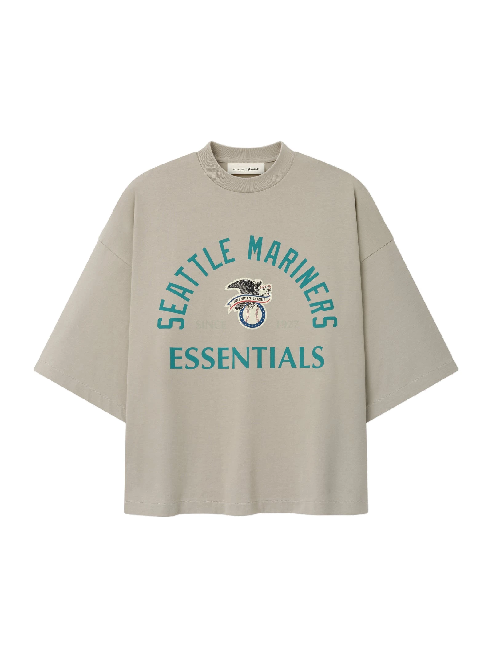 Fear of God Essentials Mariners American League Merch Tee in Seal Fear of God Essentials Mariners American League Merch Tee in Seal | Luxury Shoes