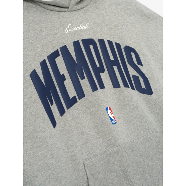 Fear of God Essentials Memphis Grizzlies 90s Hoodie in Concrete Heather | Sweatshirts | Luxury Shoes 