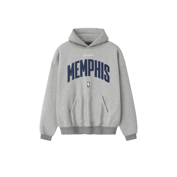 Fear of God Essentials Memphis Grizzlies 90s Hoodie in Concrete Heather | Luxury Shoes 