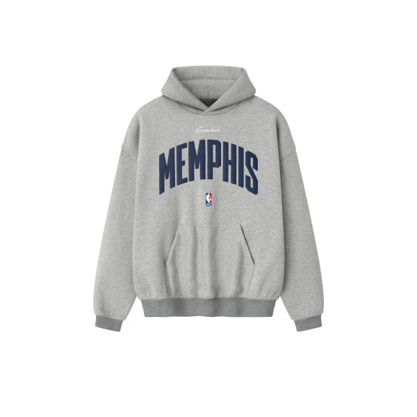 Fear of God Essentials Memphis Grizzlies 90s Hoodie in Concrete Heather | Luxury Shoes 