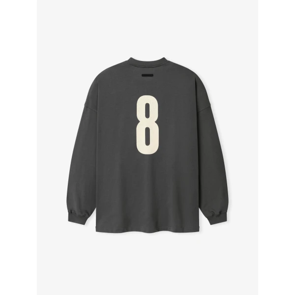 Fear of God Essentials Merch Long Sleeve Tee in Iron Grey | T-shirts & vests | Luxury Shoes 