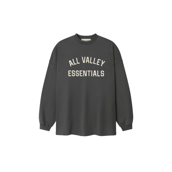 Fear of God Essentials Merch Long Sleeve Tee in Iron Grey | Luxury Shoes 