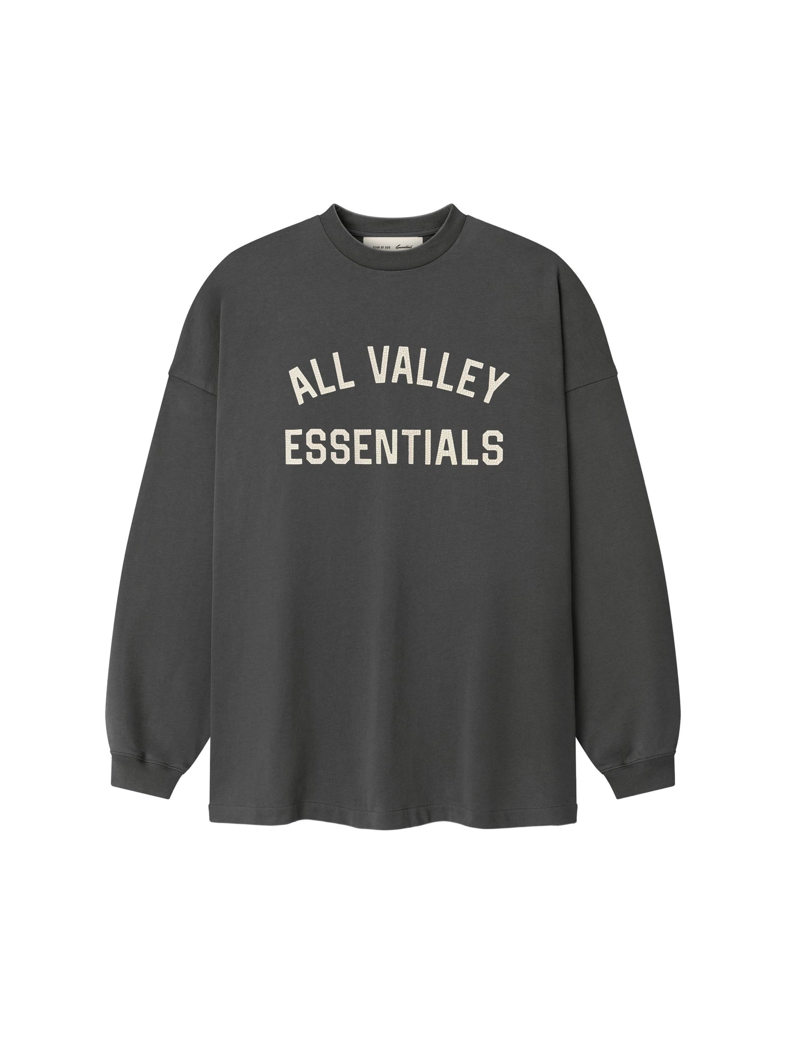 Fear of God Essentials Merch Long Sleeve Tee in Iron Grey Fear of God Essentials Merch Long Sleeve Tee in Iron Grey | Luxury Shoes