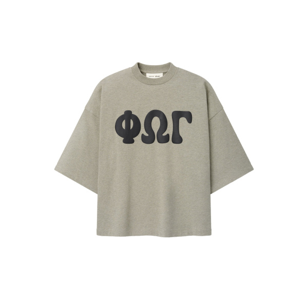 Fear of God Essentials Merch Tee Boxy Fit in Seal Heather | Luxury Shoes 