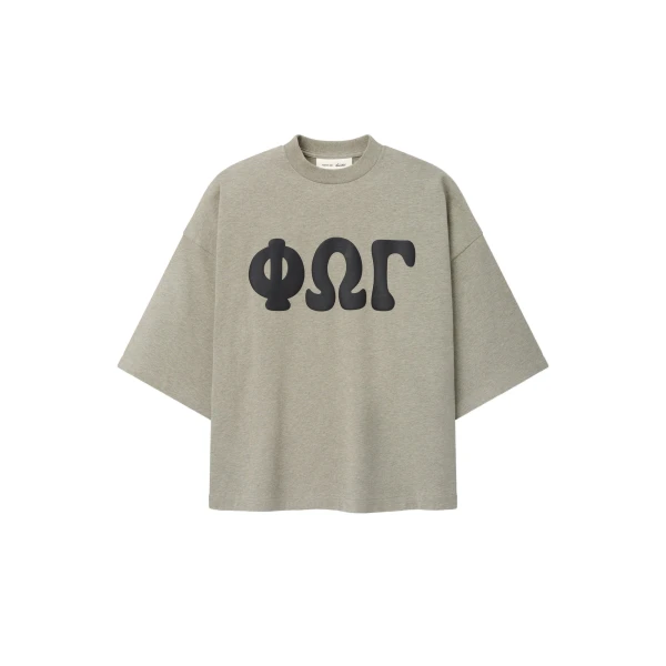 Fear of God Essentials Merch Tee Boxy Fit in Seal Heather | Luxury Shoes 