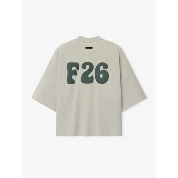 Fear of God Essentials Merch Tee Boxy Fit in Vanilla Heather | T-shirts & vests | Luxury Shoes 