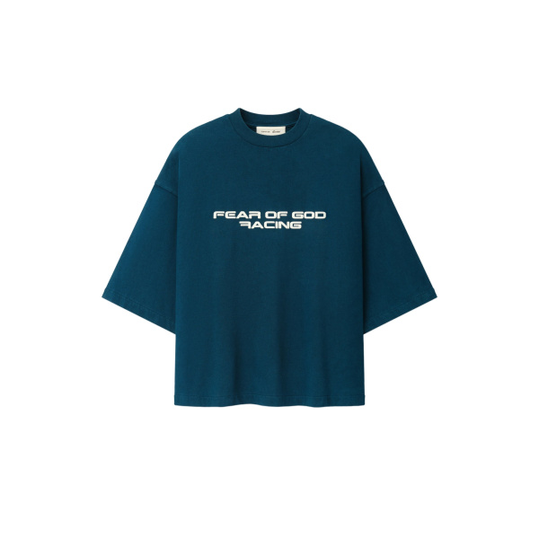 Fear of God Essentials Merch Tee in Washed Night Sea | Luxury Shoes 