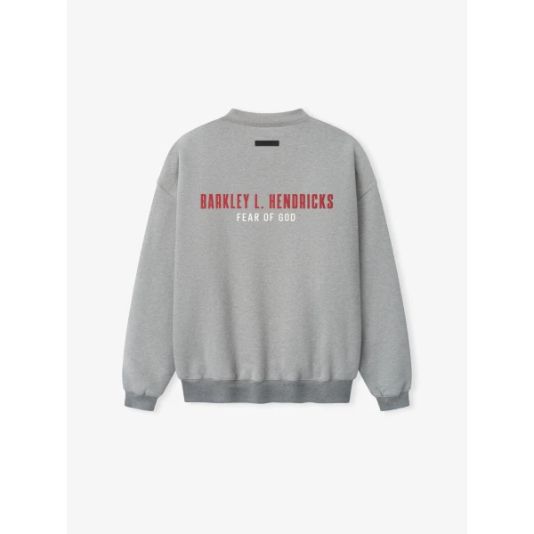 Fear of God Essentials NBA x Barkley Hendricks 90s Crewneck in Concrete Heather | Sweatshirts | Luxury Shoes 