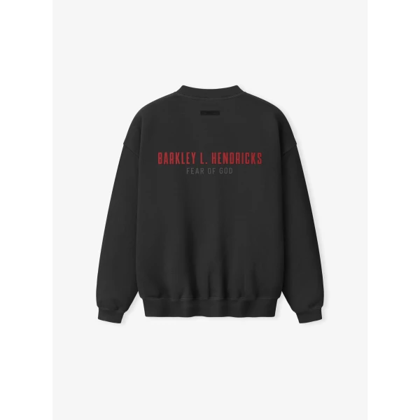 Fear of God Essentials NBA x Barkley Hendricks 90s Crewneck in Faded Black | Sweatshirts | Luxury Shoes 