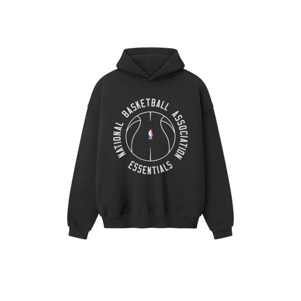 Fear of God Essentials NBA x Barkley Hendricks 90s Hoodie in Faded Black | Luxury Shoes 