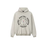 Fear of God Essentials NBA x Barkley Hendricks 90s Hoodie in Heather Stone with and Heather Rib | Luxury Shoes 