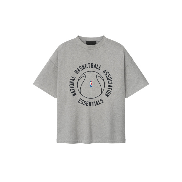Fear of God Essentials NBA x Barkley Hendricks 90s Tee in Concrete Heather | Luxury Shoes 