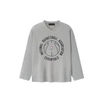Fear of God Essentials NBA x Barkley Hendricks Long Sleeve V-Neck Tee in Concrete Heather | Luxury Shoes 