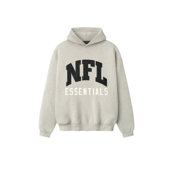 Fear of God Essentials NFL Sport Hoodie in Heather Stone | Luxury Shoes 