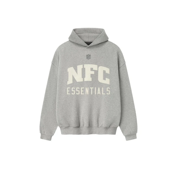 Fear of God Essentials National Sport Hoodie in Concrete Heather | Luxury Shoes 