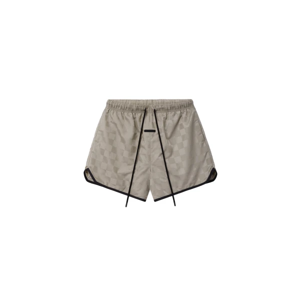 Essentials Nylon Checkered Gym Short in Seal