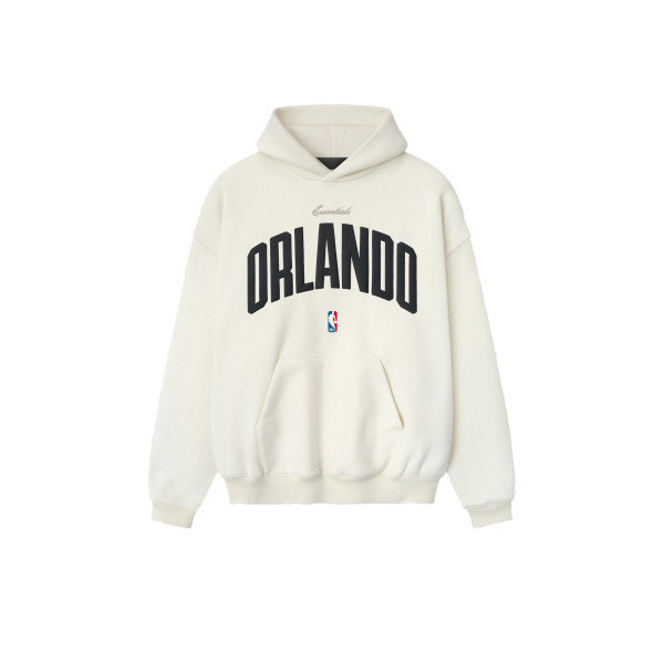Fear of God Essentials Orlando Magic 90s Hoodie in Cream White | Luxury Shoes 