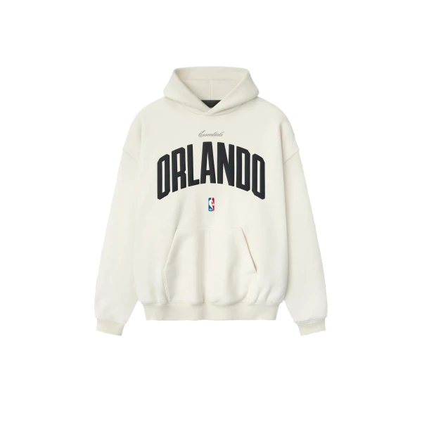 Fear of God Essentials Orlando Magic 90s Hoodie in Cream White | Luxury Shoes 