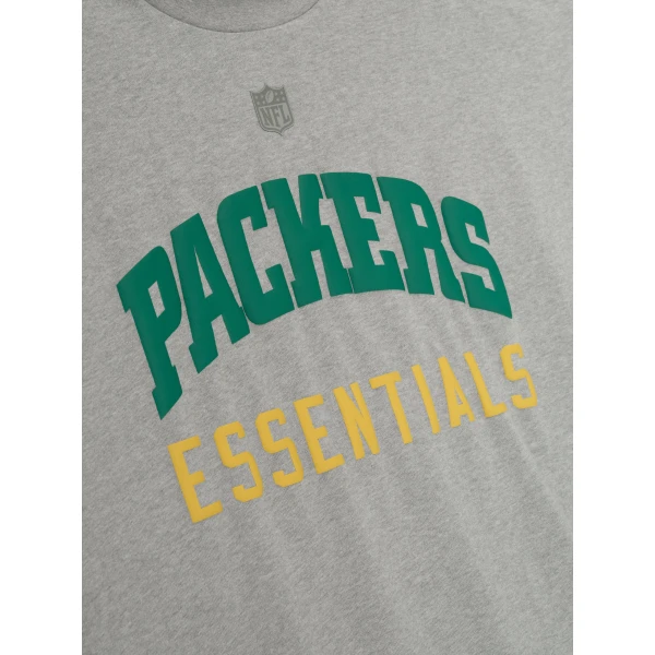Fear of God Essentials Packers 90s 3/4 Sleeve Football Tee in Concrete Heather | T-shirts & vests | Luxury Shoes 