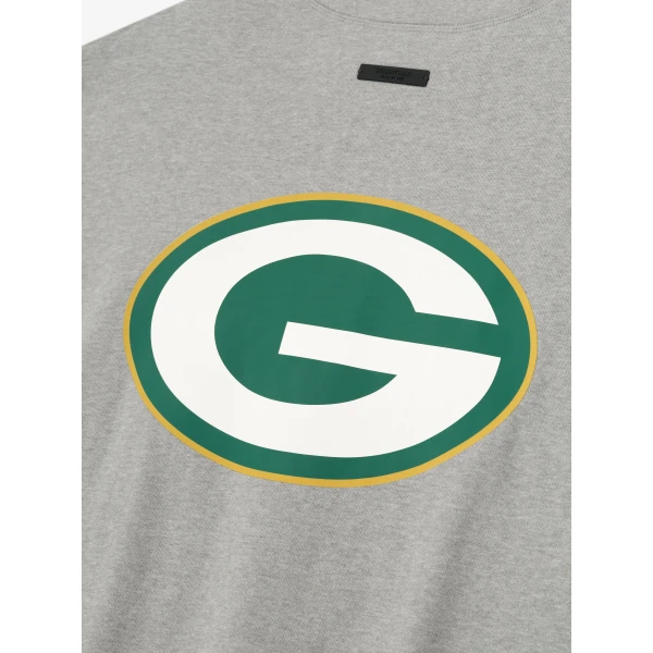 Fear of God Essentials Packers 90s 3/4 Sleeve Football Tee in Concrete Heather | T-shirts & vests | Luxury Shoes 