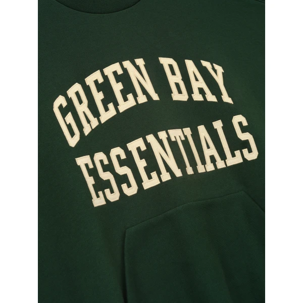 Fear of God Essentials Packers 90s Relaxed Crewneck in Forest | Sweatshirts | Luxury Shoes 