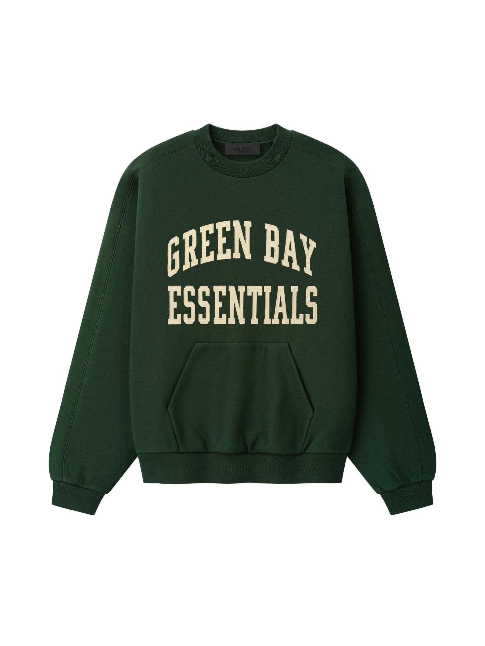 Fear of God Essentials Packers 90s Relaxed Crewneck in Forest Fear of God Essentials Packers 90s Relaxed Crewneck in Forest | Luxury Shoes