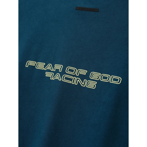 Fear of God Essentials Panelled Modern Long Sleeve Tee in Washed Night Sea | T-shirts & vests | Luxury Shoes 